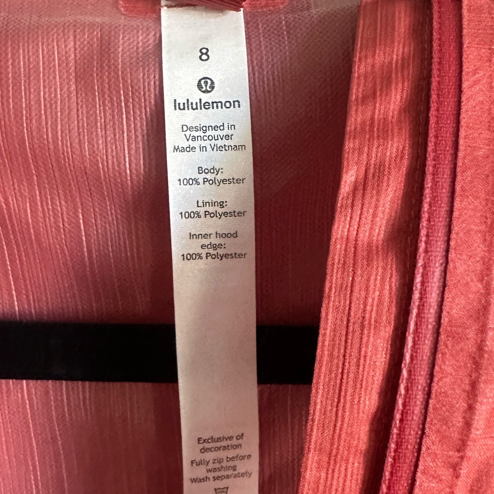 Lululemon Athletica Red Utility Jacket with Hood - Picture 3 of 3